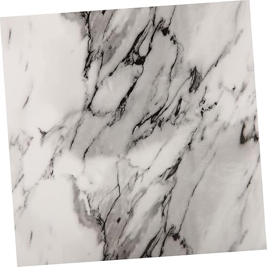 GLEAVI Marble Pattern Trash Can Elegant Wastebasket for Home Bathroom Office Double-Layer Plastic Easy to Clean Space-Saving Design for and Spaces