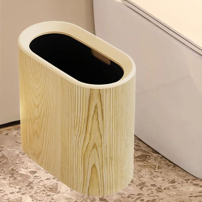 Yajuyi Trash Can Waste Paper Bucket Toilet Wastebasket Restroom Waste Basket for Office Without Lid
