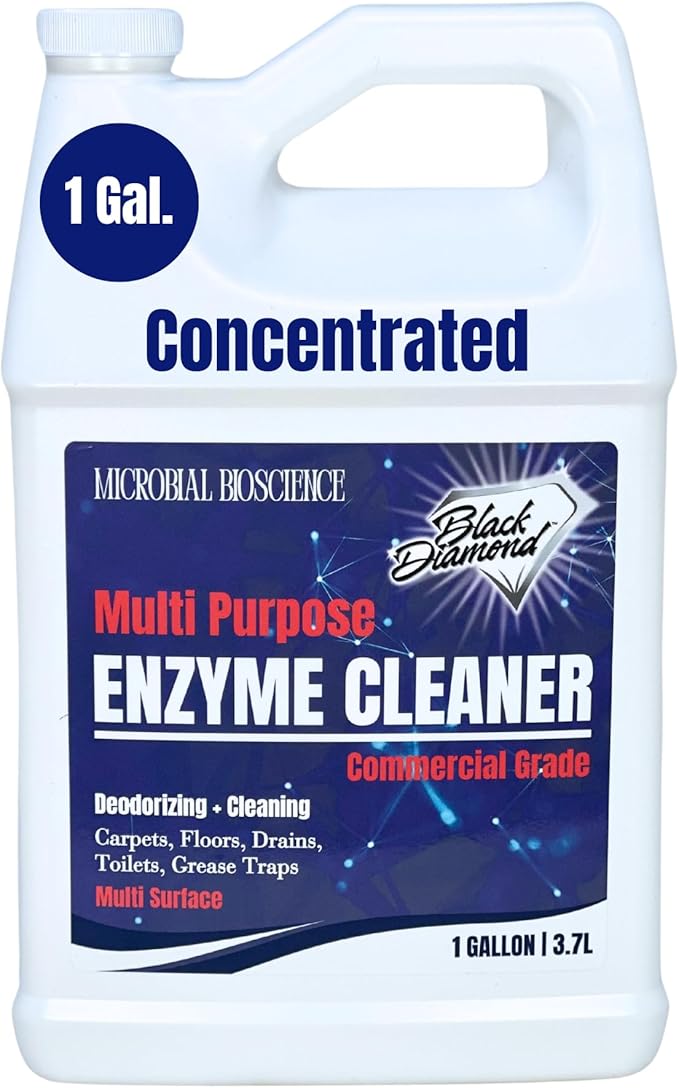 Commercial Multi-Purpose Enzyme Cleaner &amp Odor Eliminator | Pet &amp Human Urine Stains &amp Odors | Carpet Laundry Bathroom Drain &amp Trash Deodorizer | Dog Cat Organic Waste Remover (1