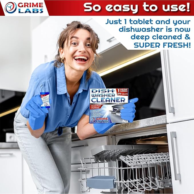 Washing Machine &amp Dishwasher Cleaner Tablets Bundle – 12-Month Supply | Deep Cleaning &amp Deodorizing Tablets for Dishwashers &amp Washing Machines | 48-Tablet Set – Value Pack