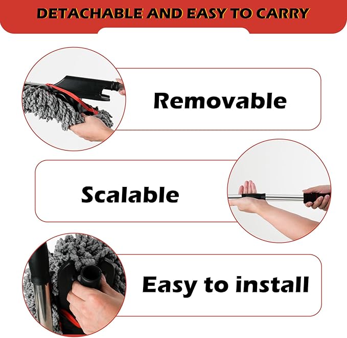 Car Duster Exterior Scratch FreeMicrofiber Car Duster with Extendable Handle with 3PCS Detailing Brush Exterior Interior Multipurpose for SUVTruckRV