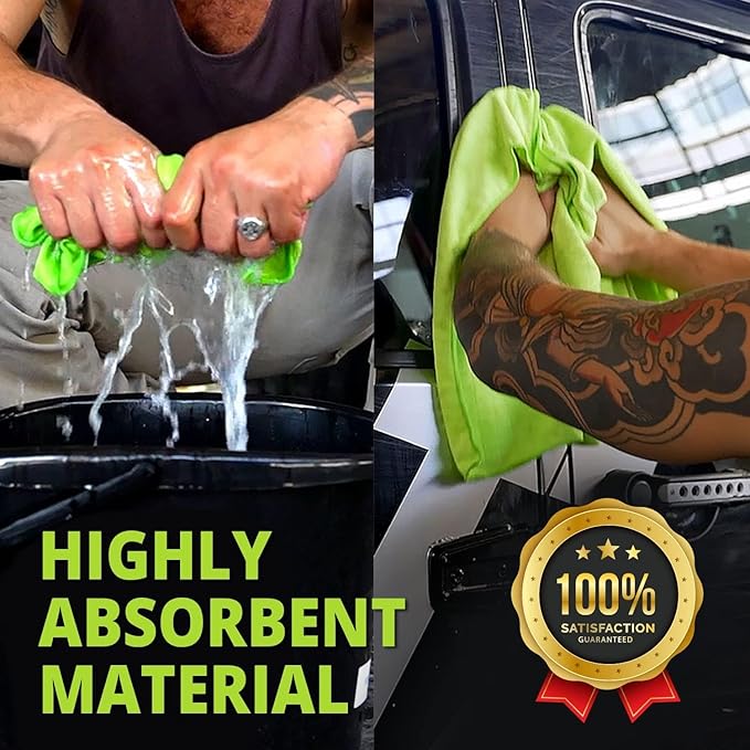 HELOMOR 12 Extra Large Microfiber Cleaning Cloths 30x18 Floor Towels for Squeegee Mop Reusable Multi-Purpose Cleaning Rags for House Kitchen Car &amp Windows Highly Absorbent Lint-Free