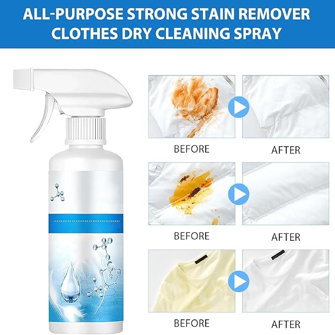 Non Ionic Emulsifier Clothing Cleaner Non-Ionic Laundry Stain Removal Emulsifier Multi-Purpose Household Cleaner Powerful Stain Remover Clothes Dry-Clean Spray for Clothes (2pcs)
