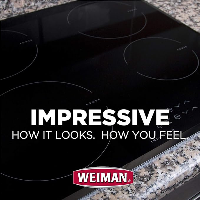 Weiman Glass Cooktop Heavy Duty Cleaner &amp Polish - Shines and Protects Glass/Ceramic Smooth Top Ranges with its Gentle Formula - 15 Oz.