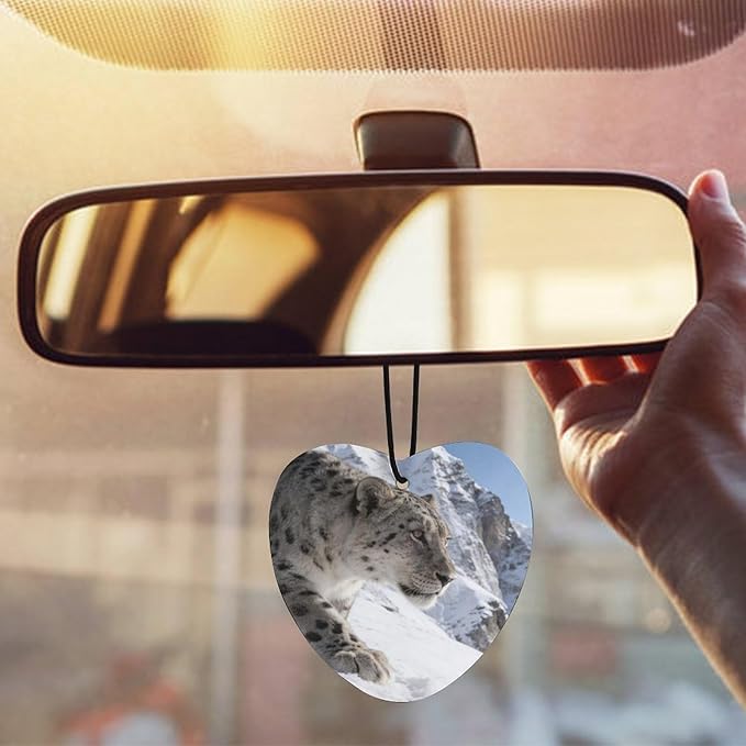 5PCS Car Air Freshener Hanging Personalized Double Sided Snow Mountains Car Fresheners Long Lasting New Cars Scents Cute Automotive Freshies for Closets Drawers (tea)