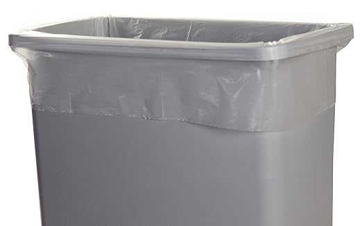 AccuFit 32 Gallon Can Liner by Heritage Bag Co. (100 Pack) 33x44 0.9mil Clear
