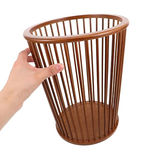 Luxshiny Wastebasket Trash Can for Bedroom and Kitchen Medium Size Paper Trash Bin with Open Top Eco-Friendly Garbage Basket for Home Bathroom Living Room