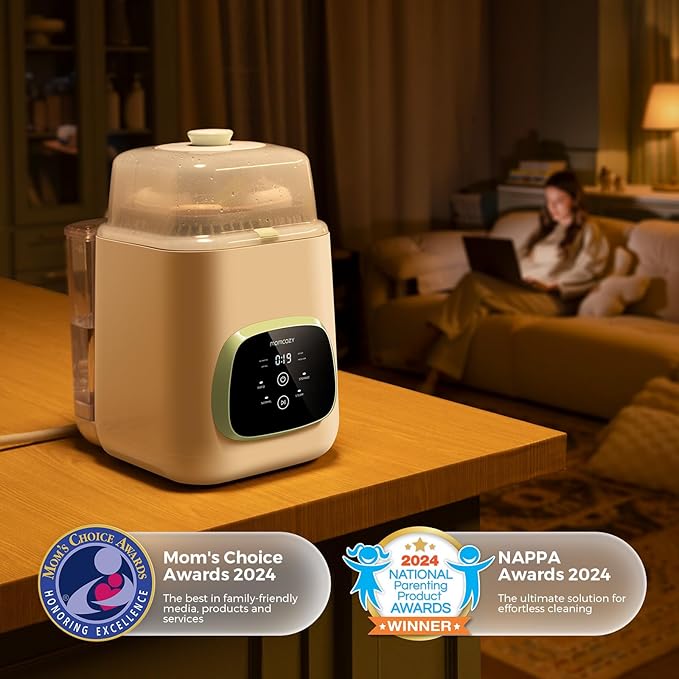 Momcozy KleanPal Pro Baby Bottle Washer Sterilizer &amp Dryer - All-in-One Cleaning Machine for Bottles Pump Parts &amp Baby Essentials - Time-Saving &amp Effortless Care