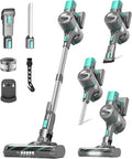 S10K Cordless Vacuum Cleaner 55Kpa 60mins Lightweight Stick Vacuum with Powerful Suction for Home Rechargeable Self-Standing Handheld Vacuum Cleaners for Hardwood Floors Carpets Pet Hair