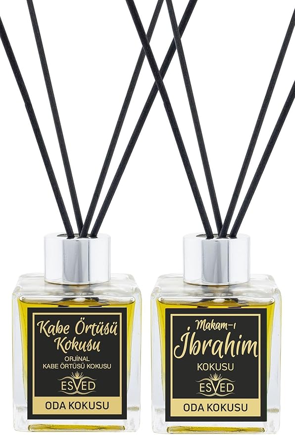 Reed Diffuser Set Kabe Cover Scent and Makam Ibrahim Scent 100ml Home Fragrance Set with Sticks Promotion Package - One Size