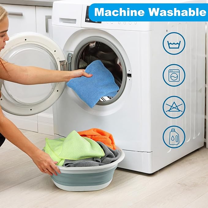 Microfiber Cleaning Cloths – 50 Pack 15x15 Ultra Soft Lint-Free Quick-Dry Towels for Cleaning Car Home Kitchen &amp Garage – Reusable Microfiber Rags