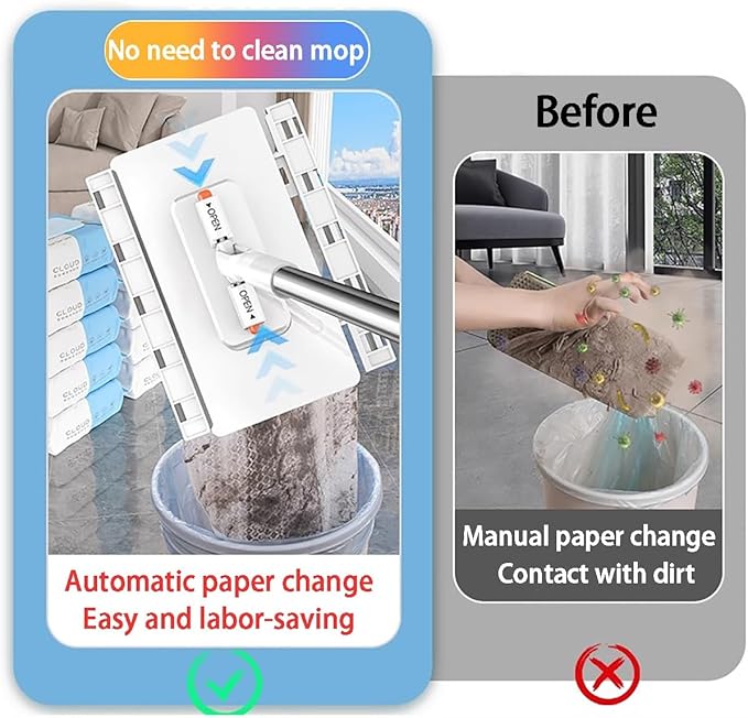 Mini Sweeper Cleaning Mop with Short Handle360° Small Flat Dust MopSuitable for Kitchens Bathrooms Walls and Windows