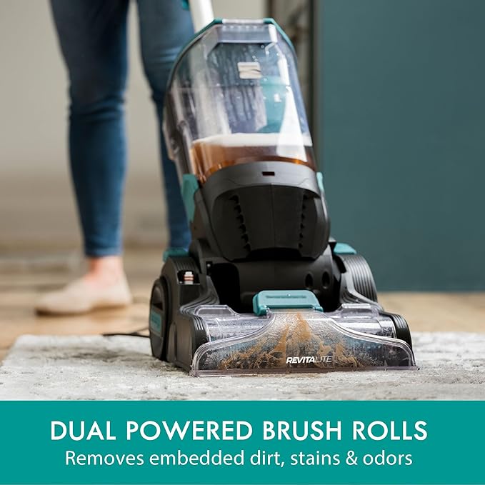Kenmore KW4070 RevitaLite Pet Portable Carpet Cleaner with High Cleaning Power 3.2L Clean Tank &amp 1.4L Dirty Tank 25ft Cord Length and Two Easy Removable Brushroll for Rug &amp Upholstery