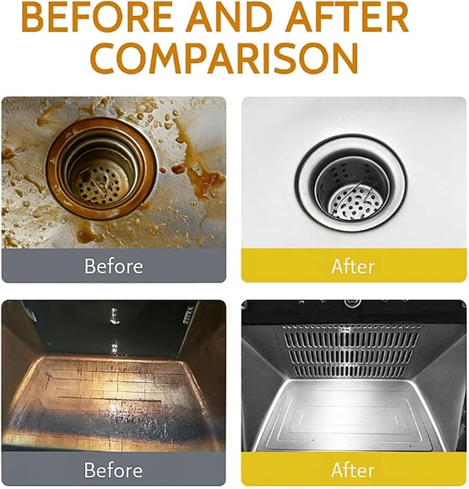 Clean Up Kitchen Oil Stains-Heavy Oil Cleaner Stain for Heavy Oils Cleanup with Spray Nozzle Spray for Kitchen Household Oven Stove Range Hood Sink (2pcs)