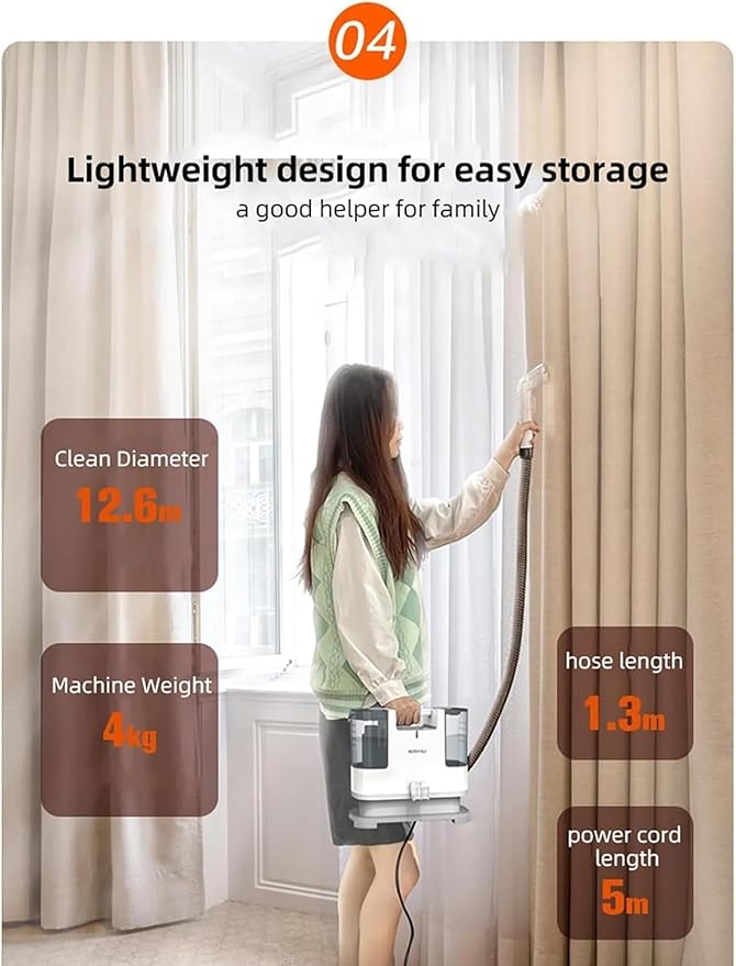 Spot Curtain Cleaner Machine Fabric Sofa Cleaning MachineSmall Lightweight Handheld Carpet Cleaner 380W Portable Household Sofa Cleaner