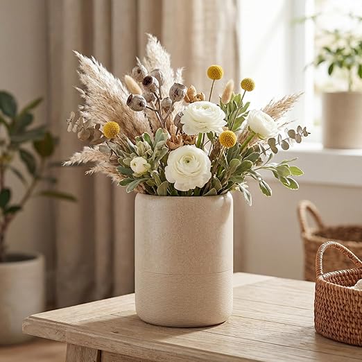 Marsui Resin Wastebasket Round Marble Compact Trash Can Mini 2 Gallons Garbage Bin Gravel Wastepaper Basket for Bathroom Powder Room Kitchen Home Office 7.9 x 9.8 Inch (Gravel)