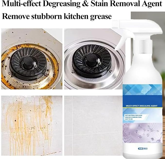 Multi-effect Degreasing &amp Stain Removal Agent All-Purpose Oil Stain Cleaner Kitchen Oil Remover Degreaser Spray Heavy-Duty Kitchen Oil Stain Spray Degreaser for Stoves and Ovens (2PCS)