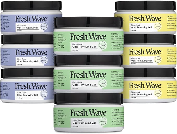 Fresh Wave Odor Removing Gel Bundle: Variety 9pk 7oz Gels - Lemon Lavender Original