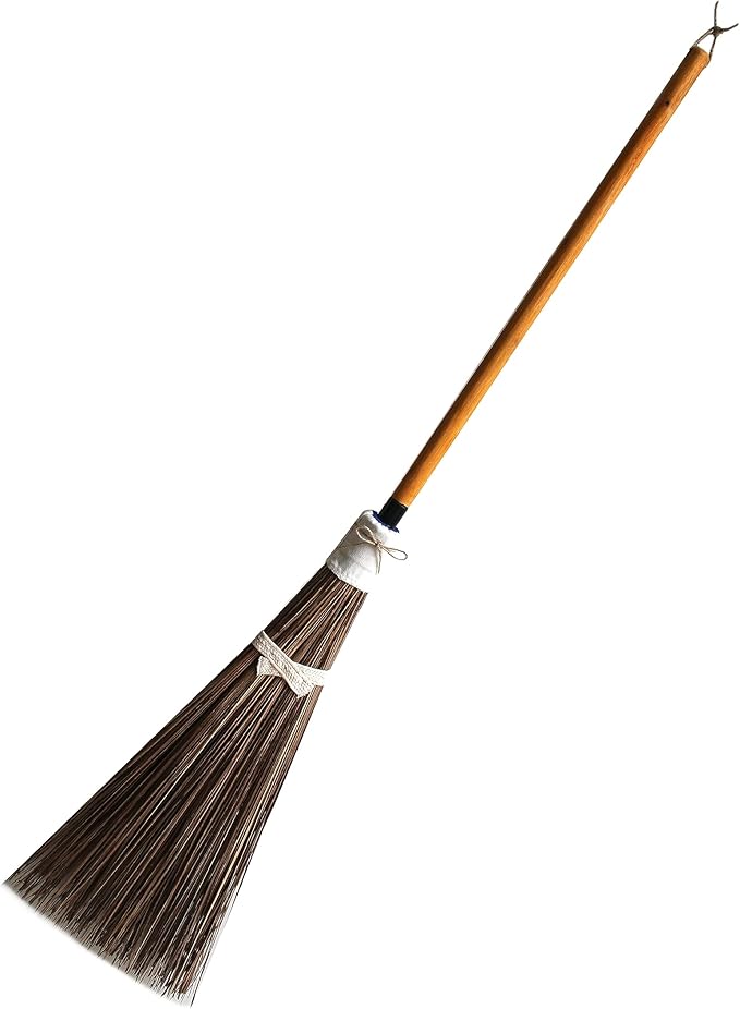 Coconut Broom - 55 Inches Length Heavy Duty Broom for Sweeping Patio Garden House Garage and Other Outdoor Spaces.