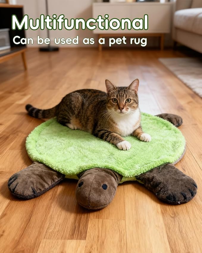 Floor Turtle Foot Mop Cute Double-Sided Turtle Foot Mops Cute Double-Sided Turtles Shaped Floor Cleaning Pad or Dust and Hair Washable Reusable Foot Cleaner (19.68 in)