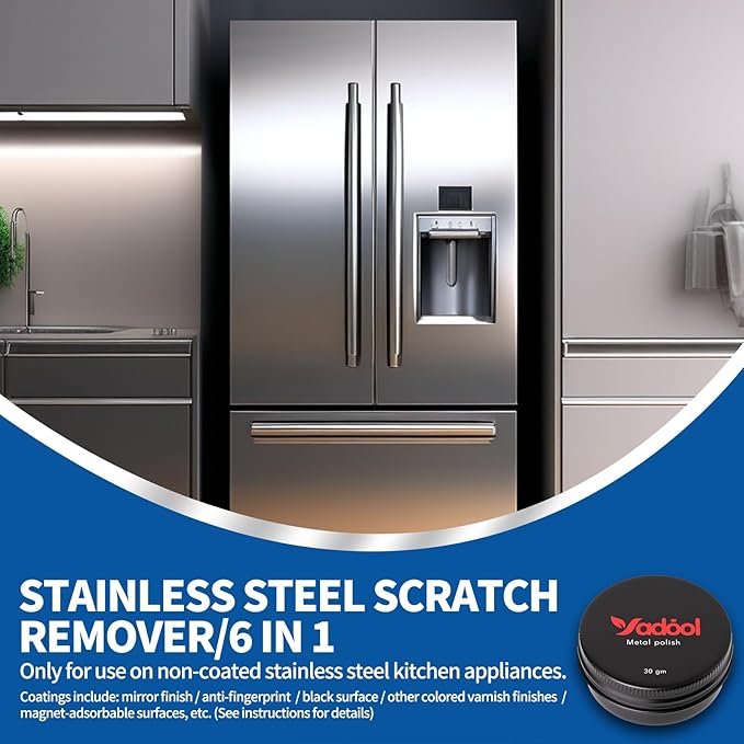 Stainless Steel Washer Dryer Scratch Remover Kit for Non-Coated Stainless Steel Surfaces Removes Scratches Scuffs Abrasions Restores Brushed Finish DIY Repair Solution
