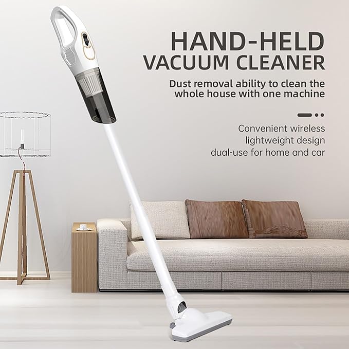 VELPEN Lightweight Cordless Stick Vacuum Cleaner for Hardwood Floors and Carpet Rechargeable 6000pa Suction Runtime of 20 Minutes Includes Multiple Tools