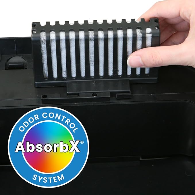 iTouchless 2-Pack AbsorbX Odor Filter Deodorizers Absorbs Trash Odors All Natural Activated Carbon Biodegradable for use with 8 Gallon and Larger Trash Cans with Odor Filter Compartment