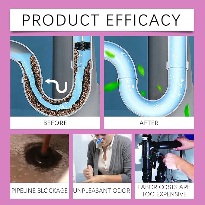 Foam Drain Cleaner Sink Drain Maintenance Cleaner For Home Hair &amp Grease Residue Remover For Kitchen Bathroom Pipes(1PCS)