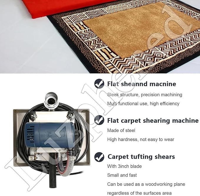 Carpet Trimmer Flat Rug Shearing Machine10000 RPM Carpet Carving Clippers for Handmade Rug Clean and Tufted Rug for Household