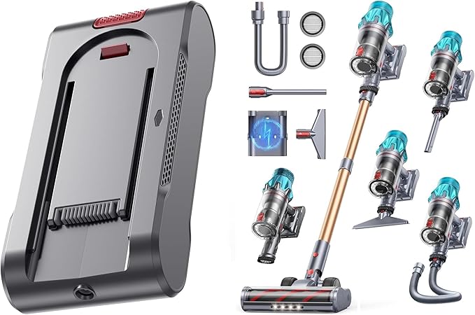 Fieety V7 Cordless Vacuum Cleaner Bundled with Replacement Battery Pack