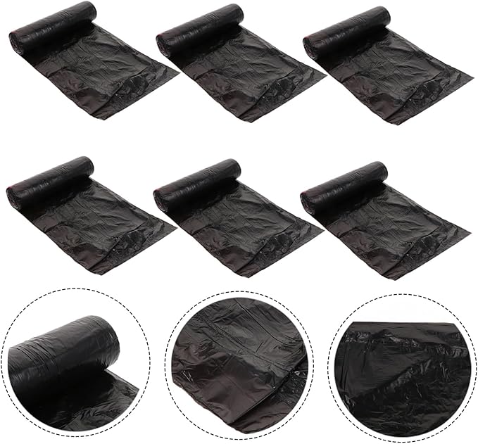 10 Packs Disposable Plastic Trash Bags with Handle Large Capacity Waste Containers for Bathroom Bedroom Office Garbage Organizer