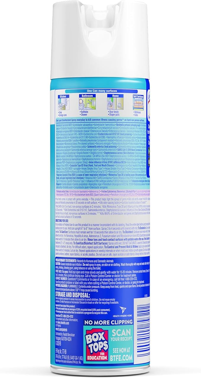 Lysol Disinfectant Spray Crisp Linen 57 Oz Pack of 3