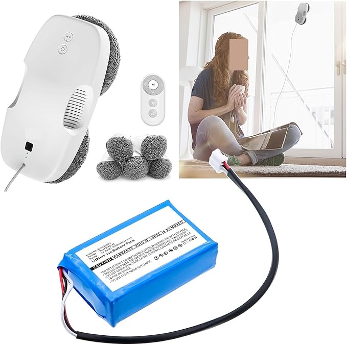 14.8V 1000mAh Li-Ion Battery Compatible for Hutt W55 W66 DDC55 DDC51 DDC5 C6 443048-4S G104 PL443048-4S Window Cleaning Robot