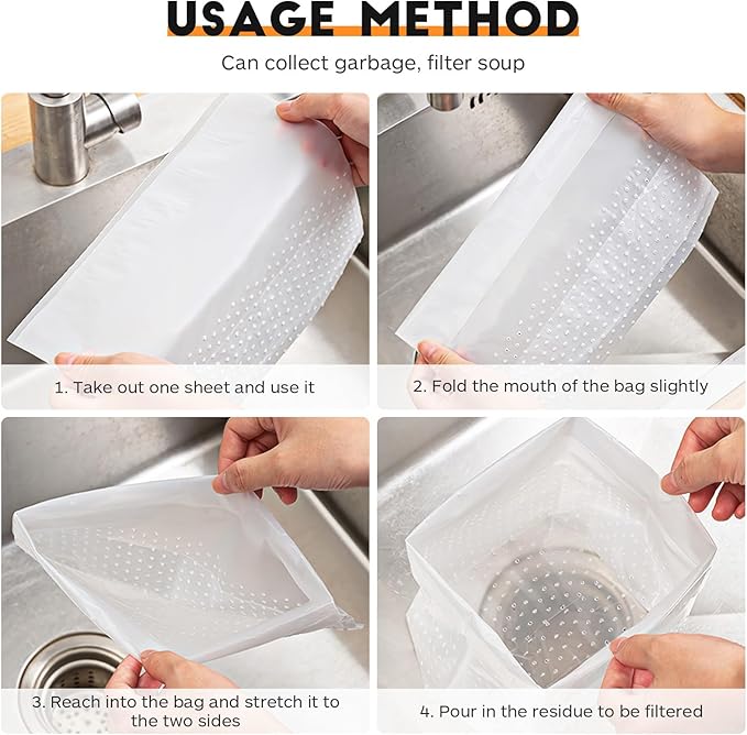 Standing Trash Bags 150 Pcs Kitchen Waste Bags Small Garbage Bin Liners for Bathroom Office Daily Use