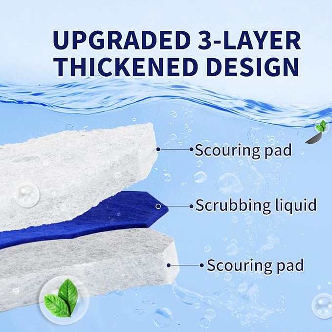 64Pcs Toilet Wand Refills Compatible with Clorox Toilet Wand 5X Cleaning Power Extra Thick Fresh FragranceCompatible with Most Toilet Brushes