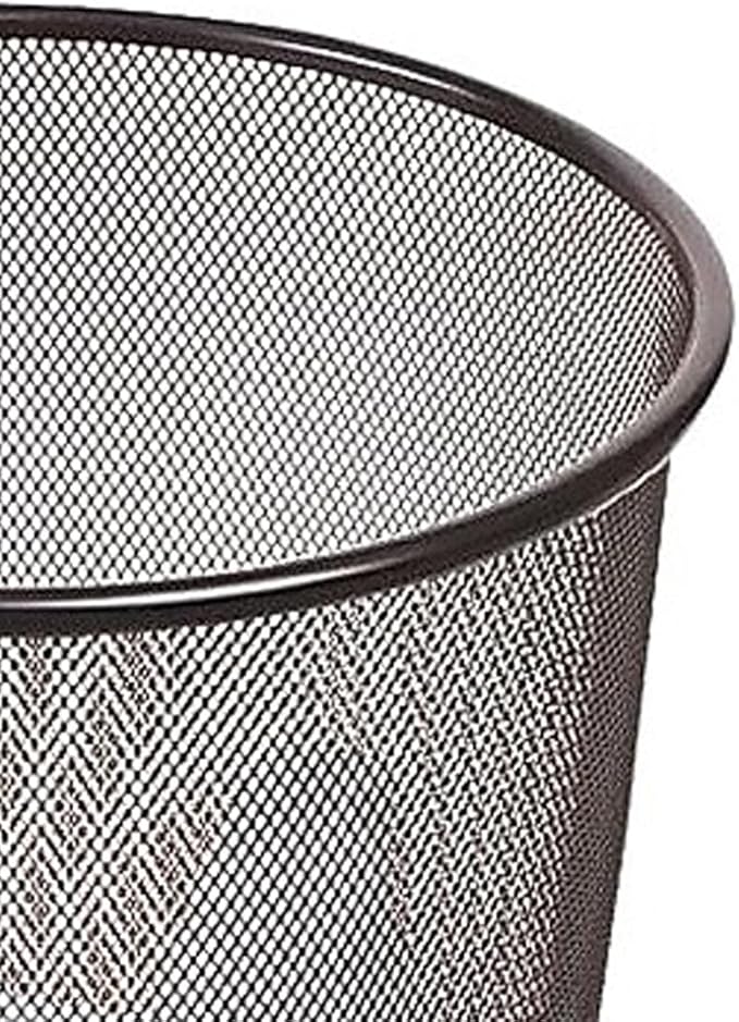 Staples Indoor Black Trash Can Without Lid Steel Mesh 5 Gal. 2/Pack