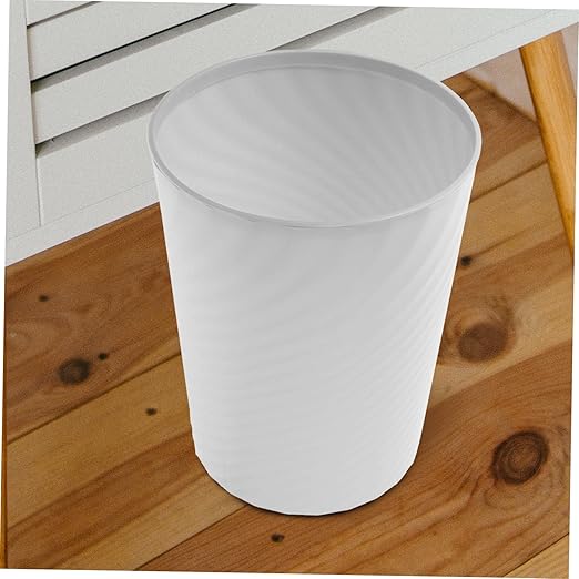 2Pcs Simple Style Plastic Trash Can Lightweight Bathroom Wastebasket for Home Office Kitchen Compact Garbage Bin for Clean Tidy Living Spaces