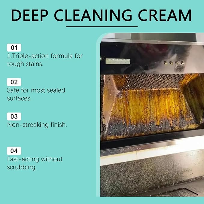 Household Grease Cleaner Multi-Purpose For Kitchen &amp Bathroom Dissolves Tough Grease Limescale &amp Stains No Dilution Easy To Use(2PCS)