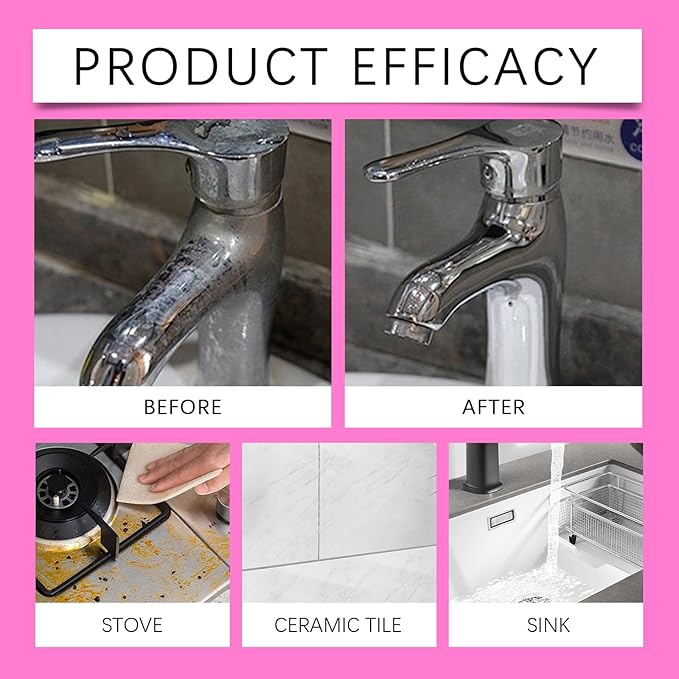 Multi-Functional Household Cleaner - Effective For Kitchen Bathroom Living Room - Removes Grease Limescale Dust - Easy To Use(3PCS)