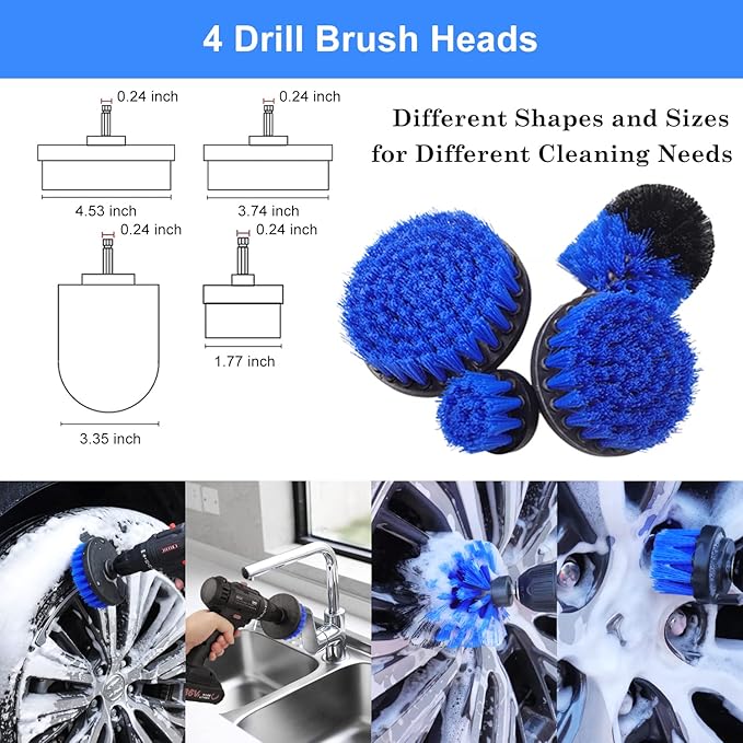 26Pcs Car Detailing Brush Set Car Detailing Kit Car Detailing Brushes Car Cleaning Kit Car Windshield Cleaning Tool Professional Car Care kit - Car Wash Brush kit for Interior Exterior Wheels