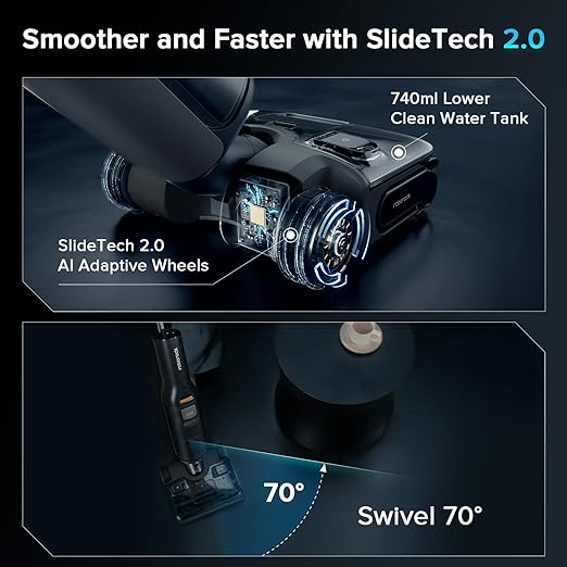 roborock F25 ACE Combo Wet Dry Vacuum Cleaner 5-in-1 Cordless Stick Vacuum Mop Smart Hard Floor Washer with 180° Lie-Flat AI Assitant Wheels Self Cleaning 65 min Runtime Whole House Cleaning