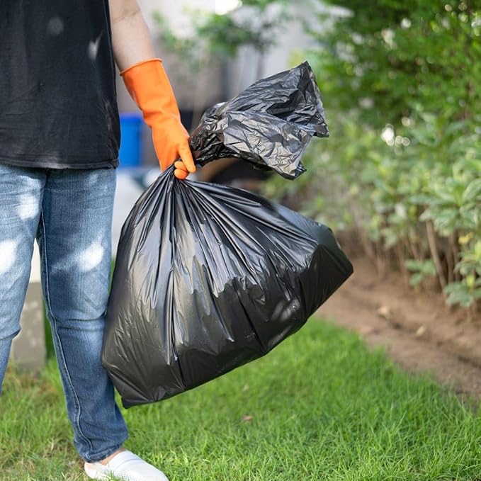 42 Gallon Heavy Duty Contractor Trash Bags - 40'' x 46'' Tear-Resistant Leak-Proof 100 Count - Industrial Strength for Construction Yard and Commercial Use