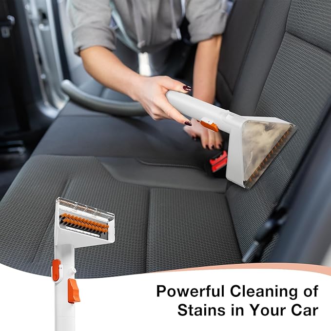 Portable Carpet and Upholstery Cleaner Machine - Multi-Surface Cleaner Couch &amp Rug Shampooer with Powerful Suction Handheld Cleaner for Pets Spot Stain Car &amp Auto Detailer 2 Cleaning Too