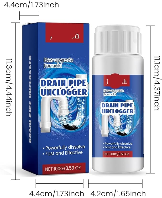 Drain Pipe Cleaner for Bathroom and Kitchen - Unclog Drains Remove Grease &amp Odors Safe &amp Easy to Use(3PCS)
