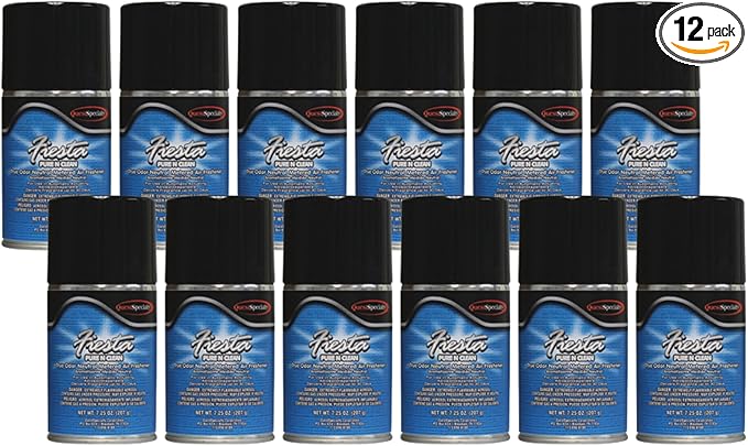 Quest 3870 PURE N CLEAN Metered Air Freshener - True Odor Neutralizer (Case of 12) Works in all metered dispensers