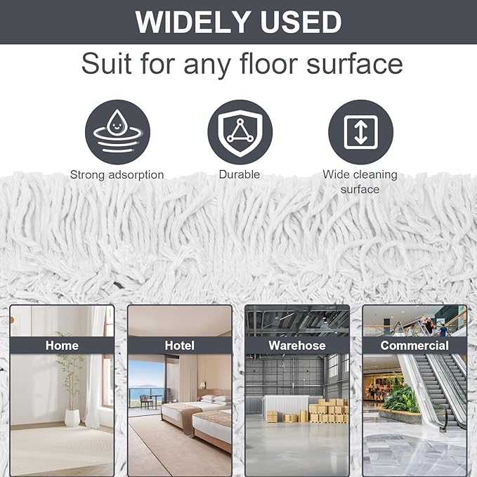 24 Commercial Dust Mop and 3 Dust Mop Pads