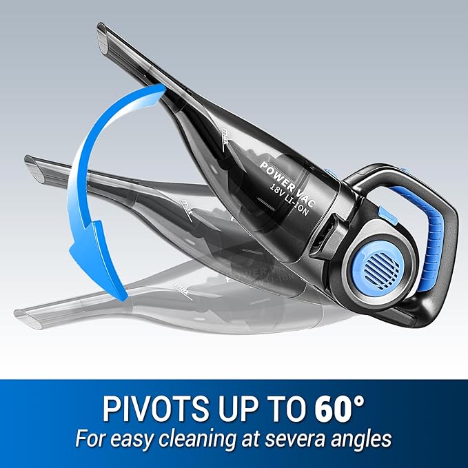DEKOPRO 22V Upgraded Handheld Vacuum – Cordless &amp Rechargeable Car Vacuum Cleaner with LED Light Strong Suction Mini Vacuum for Pet Hair &amp Dust Includes Multi Nozzles for Wet/Dry Cleaning