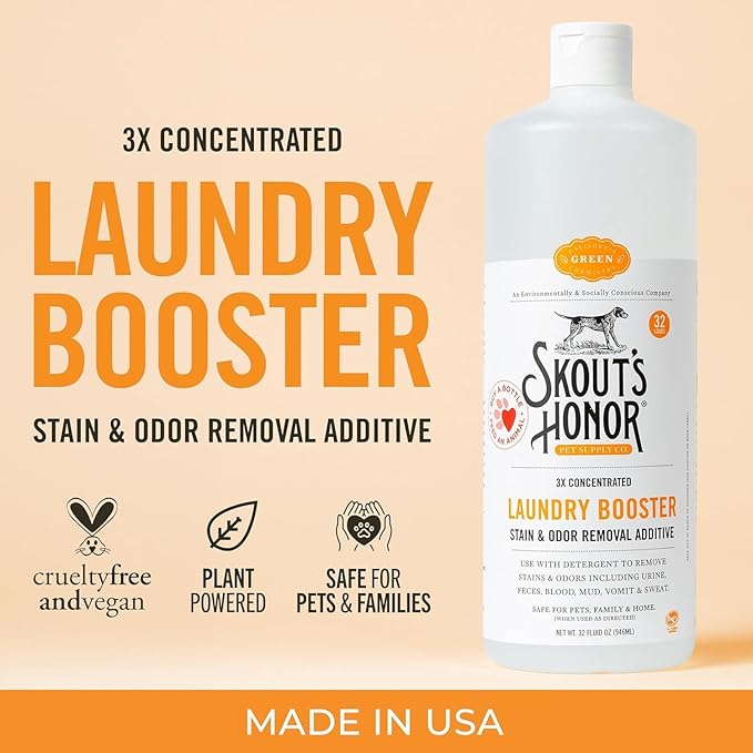 Skout's Honor Laundry Booster Bundle - Plant-Powered Formula for Pet Bedding Clothing and Washable Pee Pads - Eco-Friendly &amp Cruelty-Free