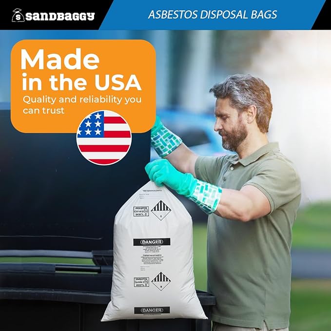 Asbestos Disposal Bags – 33 x 50 Clear Polyethylene 6 Mil Made in USA - Sandbaggy (1)