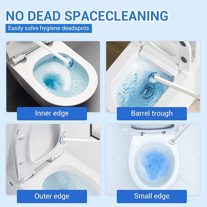 50PC Toilet Bowl Wand Refills Disposable Toilet Brush Heads Wall Mounted Scrubber Refill Cleaner Refill Pads with Most Brushes for and Bathroom Cleaning